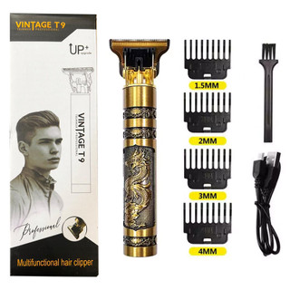ماشین اصلاح و خط زن حرفهای Vintage T9 بدنه پلاستیک و تیغه فولادی با قیمت عمده و اقتصادی